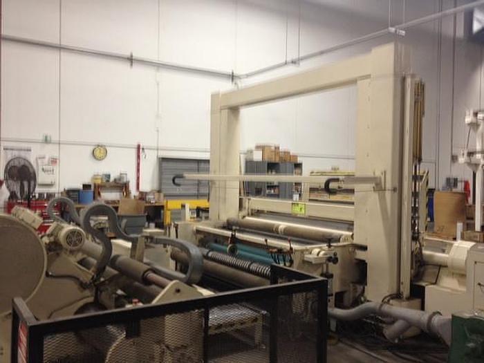 Used 84" FACE WEBCO TWO DRUM SLITTER REWINDER, 72" UNWIND DIA.
