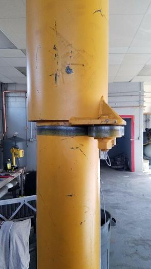 Used 10' x 1/2 Ton Jib Crane Swing Arm Boom with Electric Hoist