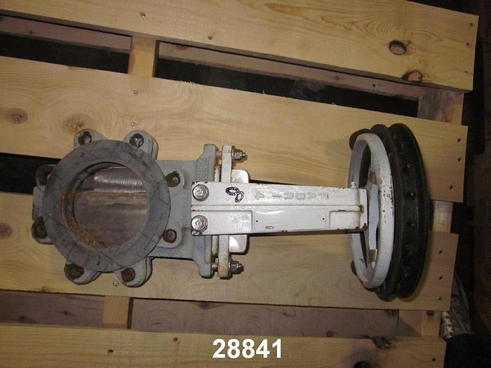 Used Fabri  4" Hand Operated Knife Gate Valve #28841
