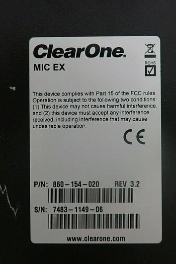 Used ClearOne 860-154-020 Interact MIC EX 3-Channel Microphone Extension Module 671010540208