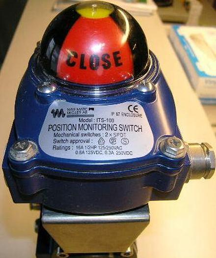 Used WM actuators, model WM 2 SRC with butterfly valve, type CF-8M and position monitoring switch, type ITS-100