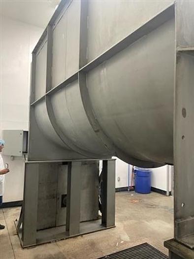 Used Mixer, Ribbon, 210 Cubic Feet, Stainless Steel, 30 HP, Double Ribbon #S744804