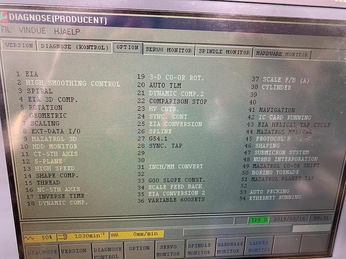 Brugt FABRIKAT MAZAK, MODEL VTC 200 C - ÅRGANG 2001