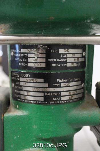 Used Fisher V200 1" Vee Ball Control Valve #32810