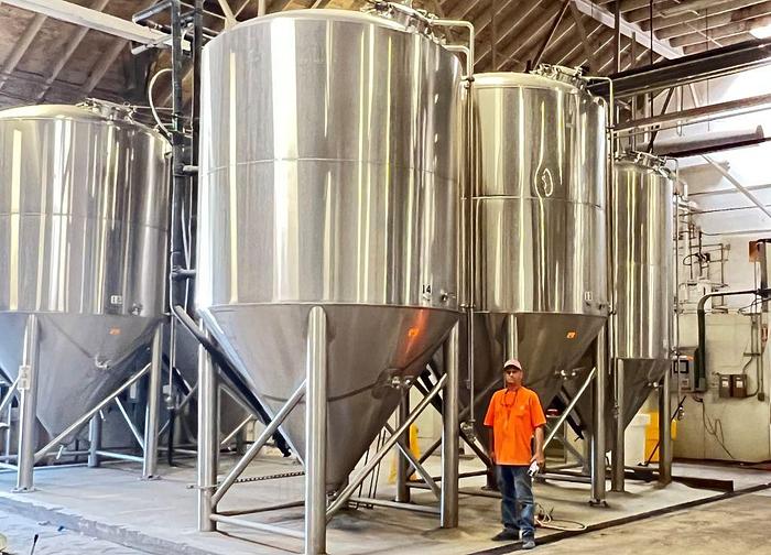 Used Tank, 3,100 Gallon, S/st, Jkt, 100 BBL Fermenting Tank, JVNW #C744694