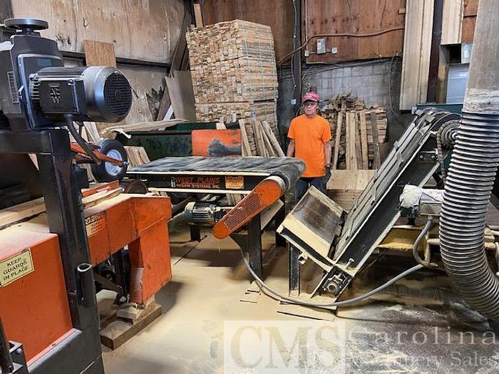 Used West Plains Resaw with Run Around, Deduster & Pendu Stacker