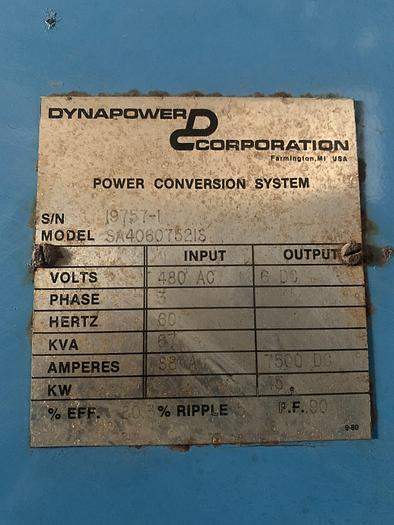Used [RE-35] : Used 7500 amp Dynapower Rectifier