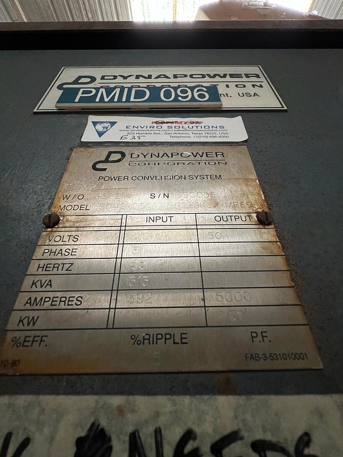 Used [RE-122] USED 5,000A, 50V, Dynapower Rectifier (2 of 2)