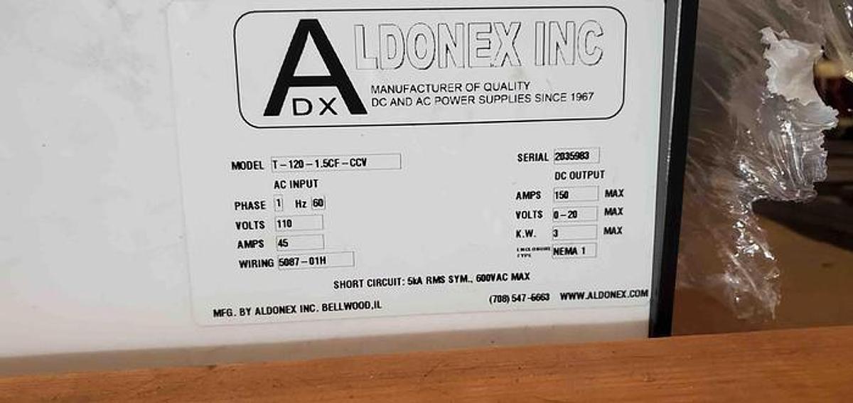 Used RE-106 Used 150A 110V Aldonex Rectifier