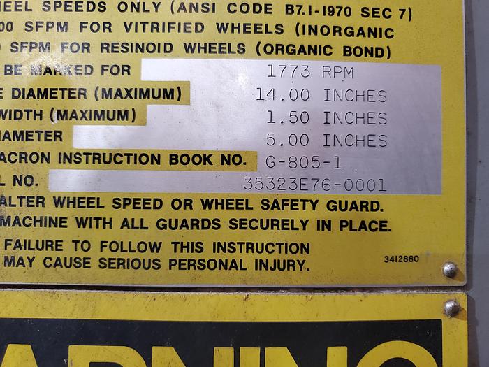 Used [ME-03] 14" Cincinnati Milacron Hydraulic Grinding Machine