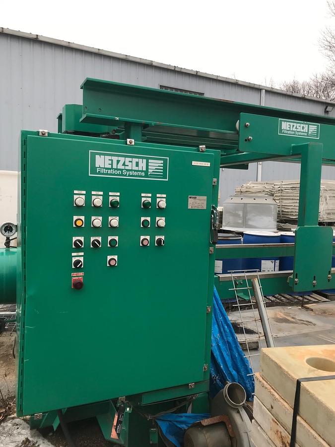 Used [FP-85]: NETZSCH 90CuFt (expandable to 110CuFt), 1,200mm Filter Press