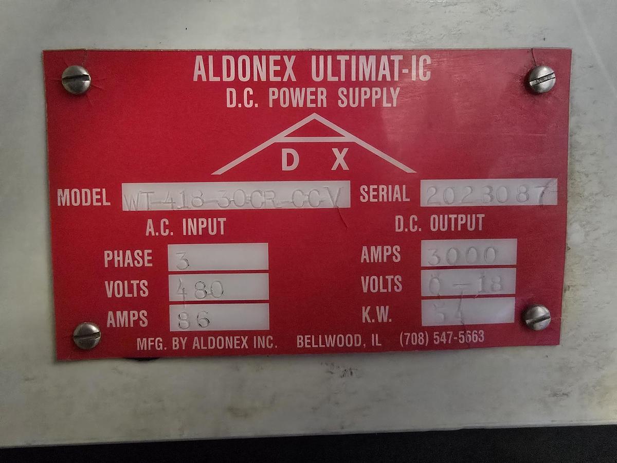 Used [RE-111] : Used Rectifier 3000 amp 18 volt Aldonex 