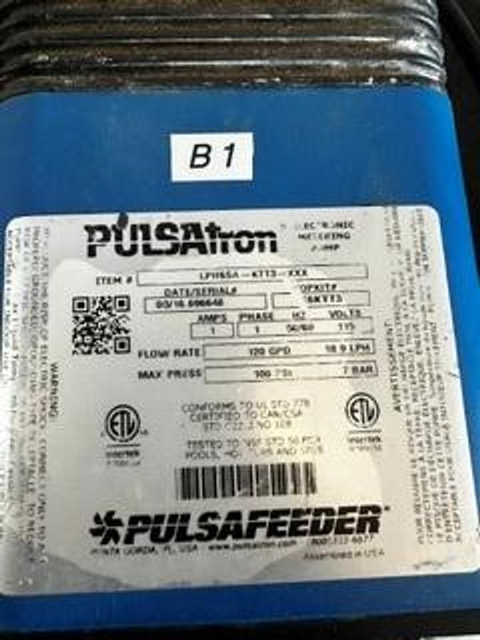 Used Pulsafeeder Metering Pumps -