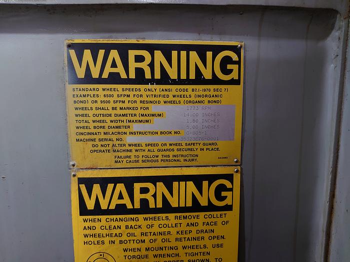 Used [ME-03] 14" Cincinnati Milacron Hydraulic Grinding Machine
