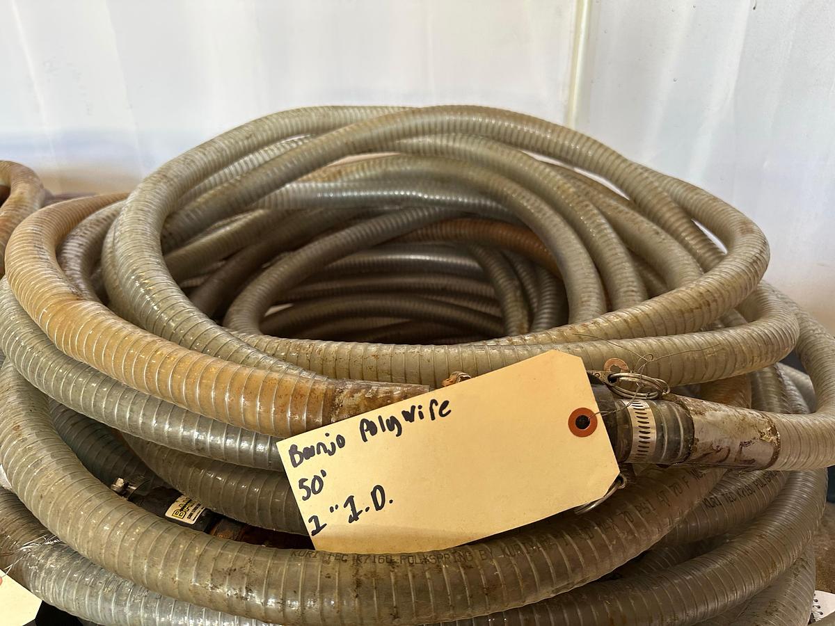 Used 50´(ft) Heavy-Duty Clear PVC Wire-Reinforced Suction & Transfer Hose