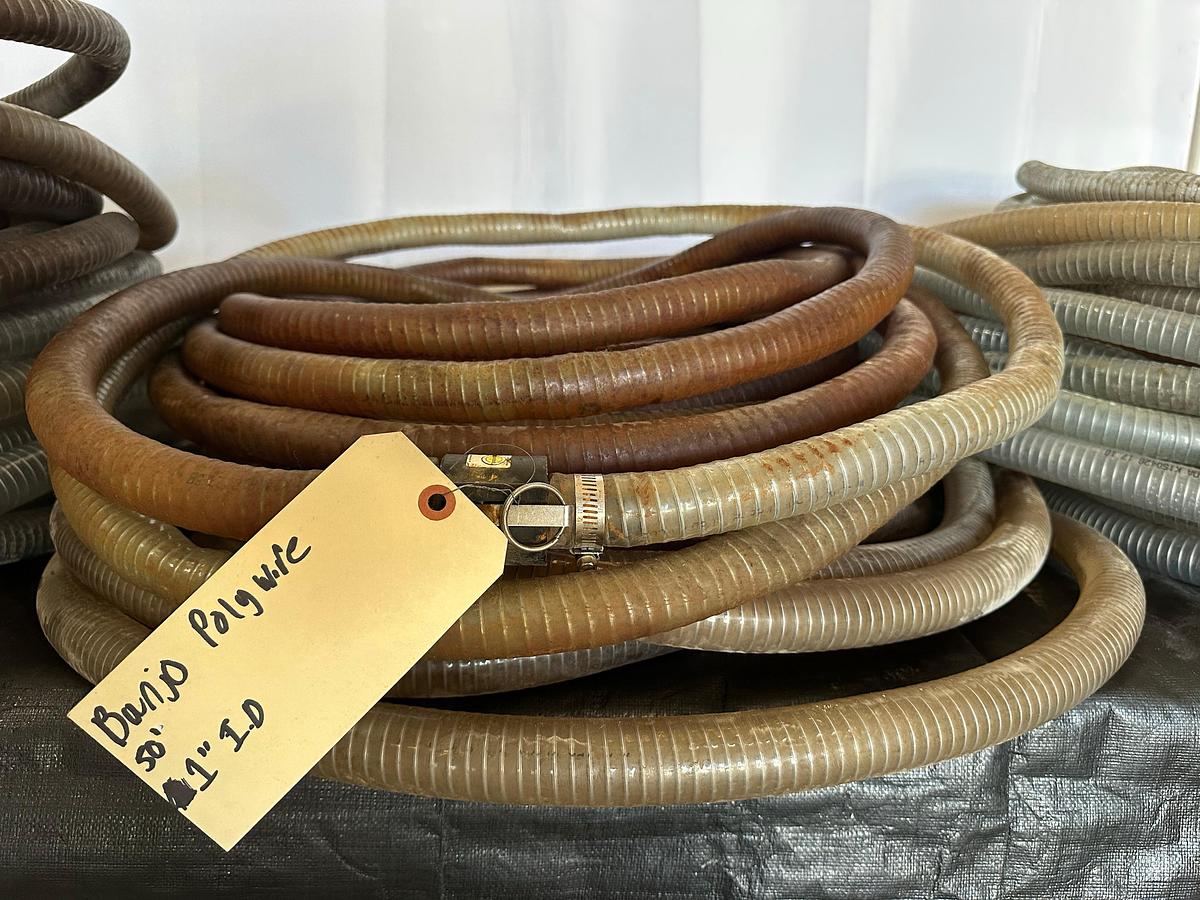 Used 50´(ft) Heavy-Duty Clear PVC Wire-Reinforced Suction & Transfer Hose