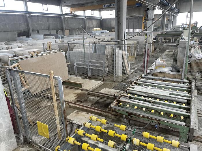 Gebraucht 2003 SIMEC komplette Marmor Schleifanlage, 6 Kopf Vorschleifstraße LM 06