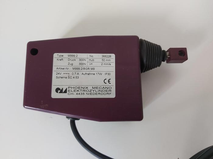 Mecano Linearantrieb, Elektrozylinder, M999.2, Hub 50mm, 300N, Phönix neuwertig
