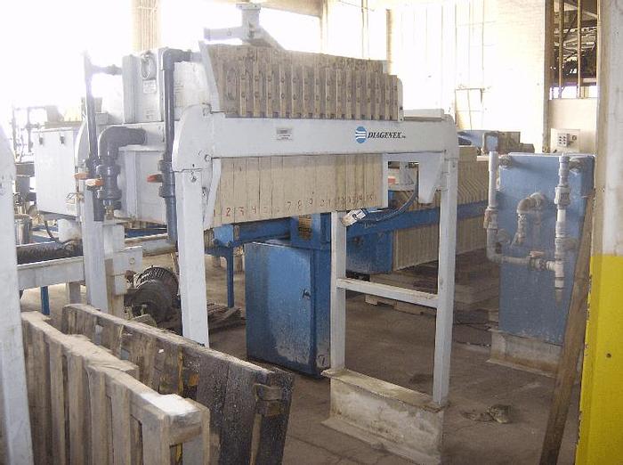 Used 5 CU. FT. 630 MM DIAGENEX FILTER PRESS – C.G.R. – AUTOMATIC – #6618