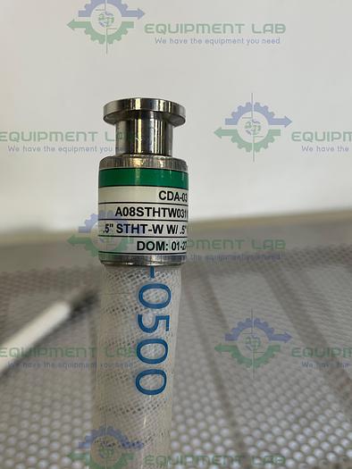 Used Saint Gobain  STHT-W-0500 48" Silicone Hose w/ 1/2" Sanitary to Threaded Fitting