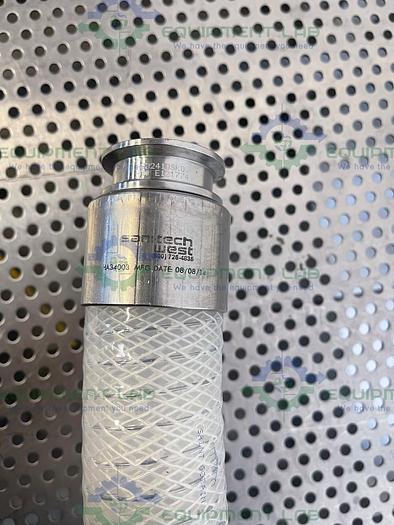 Used Sani-Tech  STHT-WR-1500 84" Wire-Reinforced Hose w/ 1 1/2" Sanitary Fitting