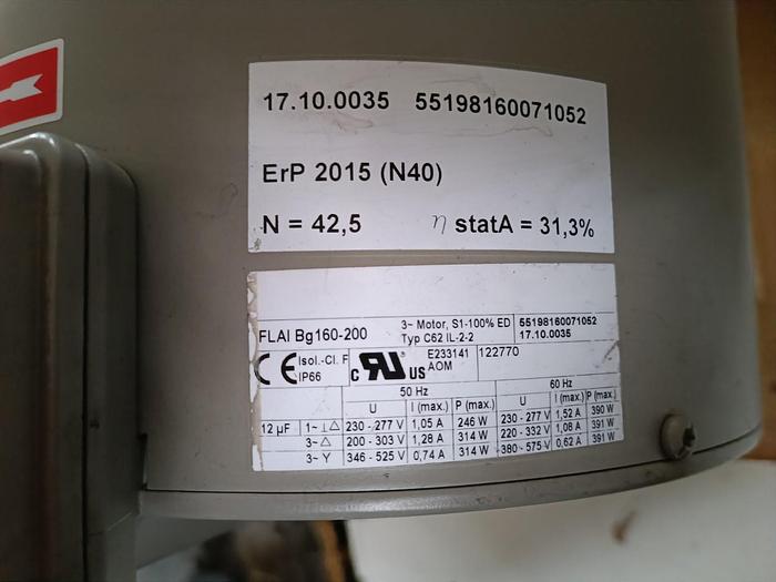 Elektromotor mit Bremse und Ventilator, 1AV2162B-LE10011DB222FB4-Z, 11KW, Siemens, neu