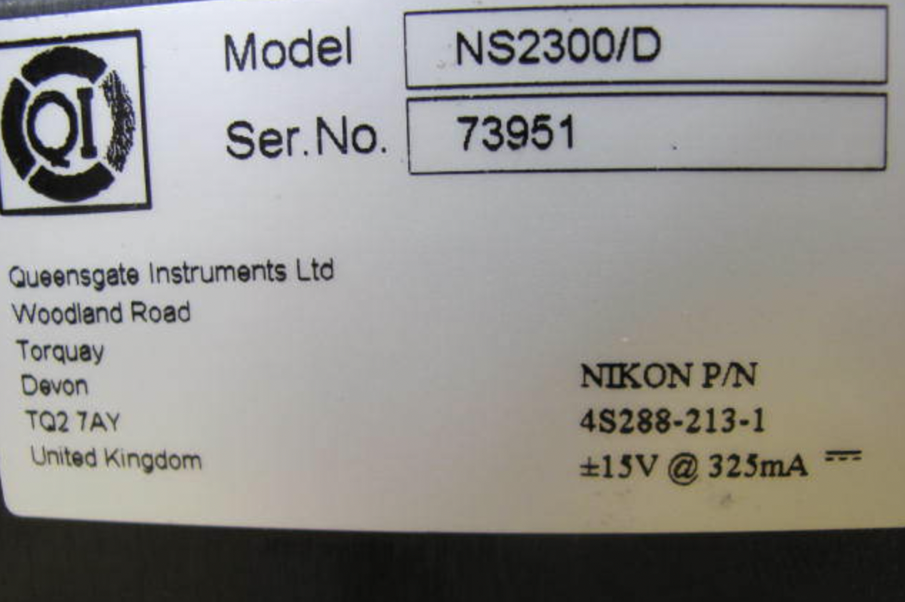 Used Queensgate NS2300D Controller 4S288-213-1 NSR Used Working