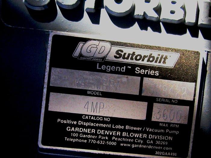 Used Blower, Lobe Type, Sutorbilt, 2", Less Drive #S739602