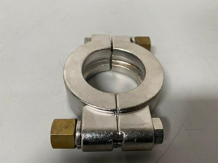 Used Lot of 4 - Tri-Clover Stainless Steel 2.5" OD Bolted High Pressure Clamp