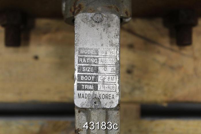 Used FNW 6" Air Operated Knife Gate Valve #43183