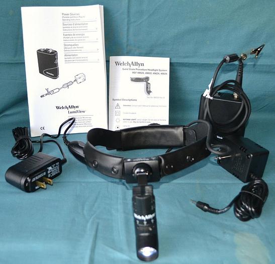 Used Welch Allyn Solid State 49020 Procedure Headlight System Case & Battery