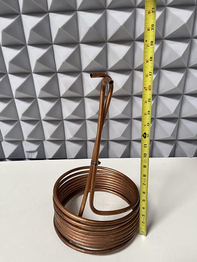 Used 21' Coiled Spiral Copper Wire for Immersion 3/8" OD