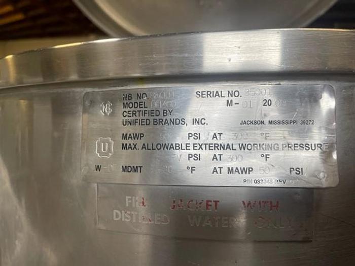 Used Groen 60 Gallon Model DH-60 Tilting Jacketed Steam Kettle