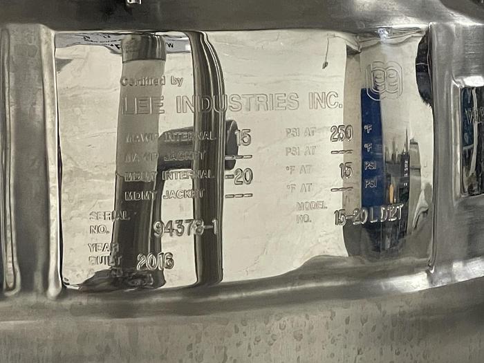 Used 20 LITER LEE TRI-MIX TURBO SHEAR KETTLE - S/S - VACUUM - JACKETED