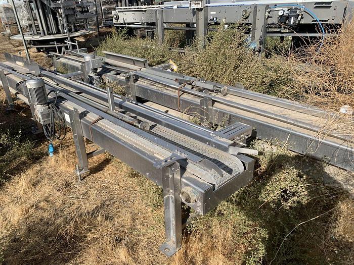 Used Conveyor, Belt, 12" x 33', S/st, Plastic Belt, Boxes #S744698