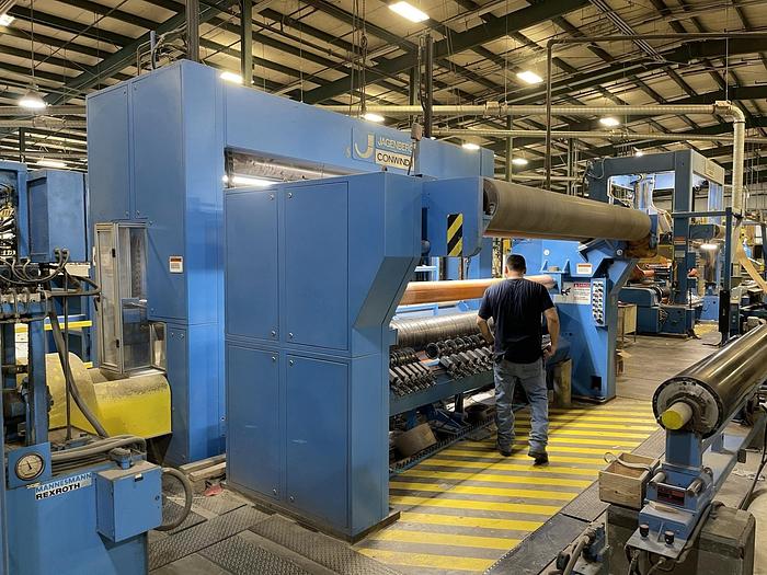 Used 110" (2800mm) JAGENBERG CONWIND II TWO DRUM SLITTER REWINDER 60" DIAMETER