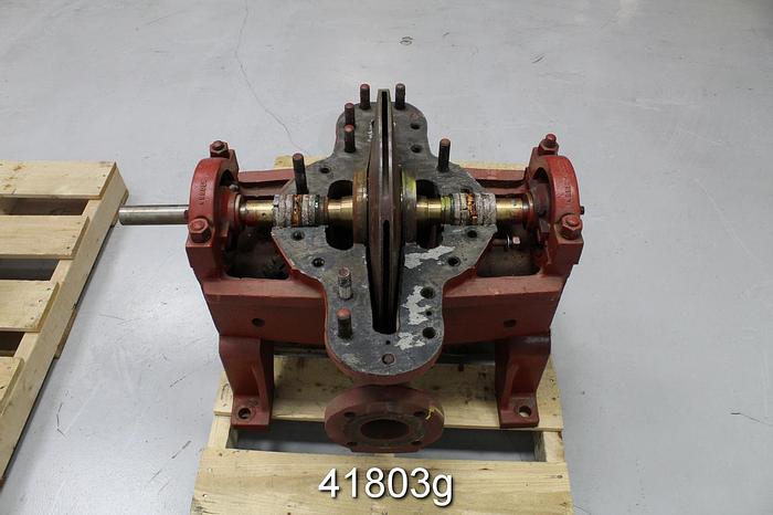 Used Goulds 3405 3x4x17 Split Case Pump, 4-Vane 15.9375" Diameter Brass Impeller #41803