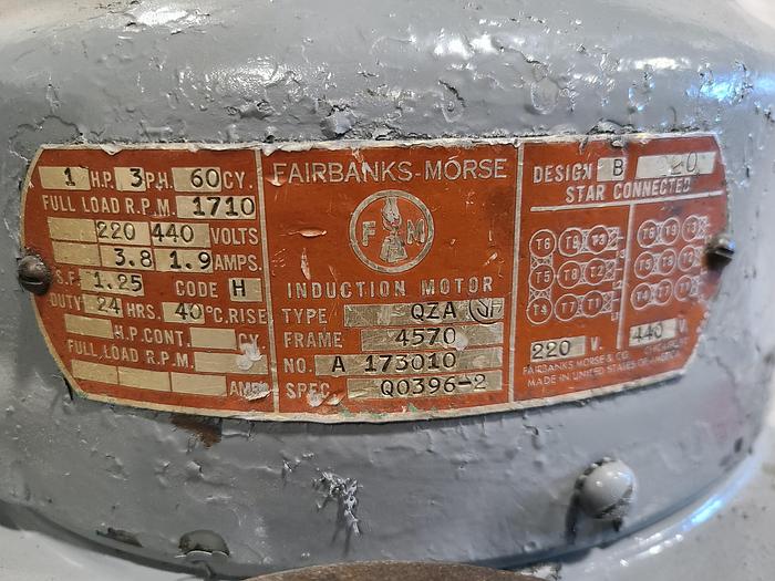 Used Bridgeport 1HP Milling Machine 42" Table Step Pulley Speed Control Single Point Lube