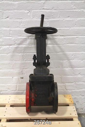 Used Mueller 4" Outside Stem And Yoke Hand Operated Knife Gate Valve #28724
