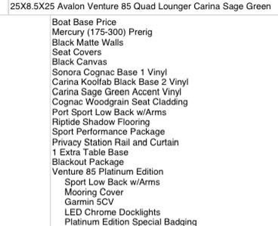 2024 Avalon Venture 85 Quad Lounger