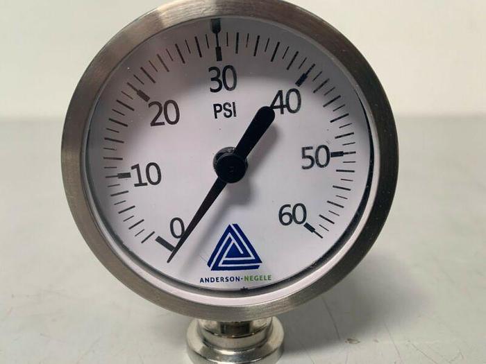 Used Anderson-Negele EK06901100211 Pharmaceutical Series Pressure Gauge 0-60 PSI