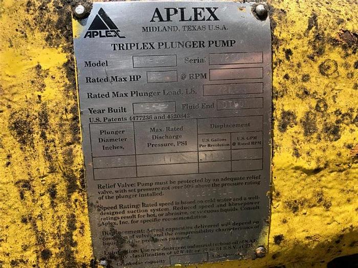 Used Aplex SC-45 Triplex Pump