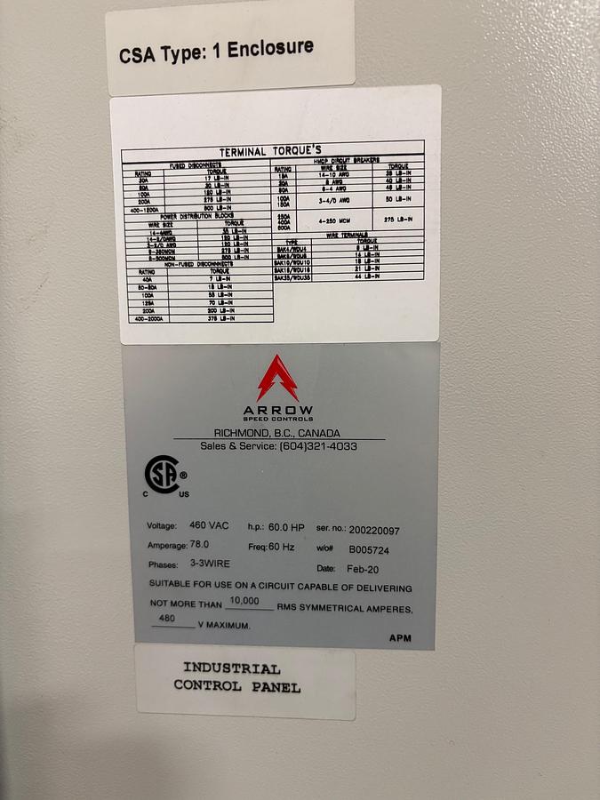 Used Mitsubishi 60HP Variable Frequency Drive