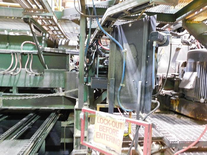 Used Kockums Cancar Chip-N-Saw Canter Line, DLI, 18" X 20'