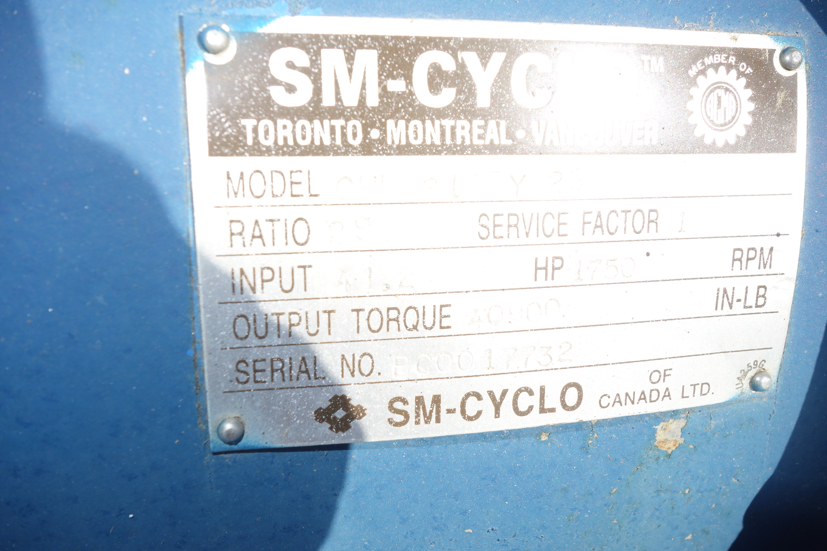 Used SM-CYCLO  REDUCERS
