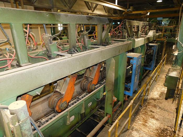 Used Kockums Cancar Chip-N-Saw Canter Line, DLI, 18" X 20'