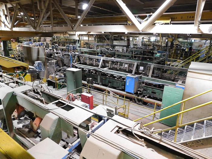 Used Kockums Cancar Chip-N-Saw Canter Line, DLI, 18" X 20'