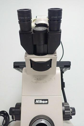 Used Nikon Diaphot Inverted Microscope with 4 Objectives HMC20 LWD 0.4NA 160/0-2