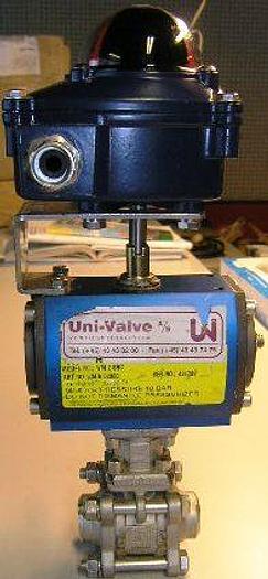 Used WM actuators, model WM 2 SRC with butterfly valve, type CF-8M and position monitoring switch, type ITS-100