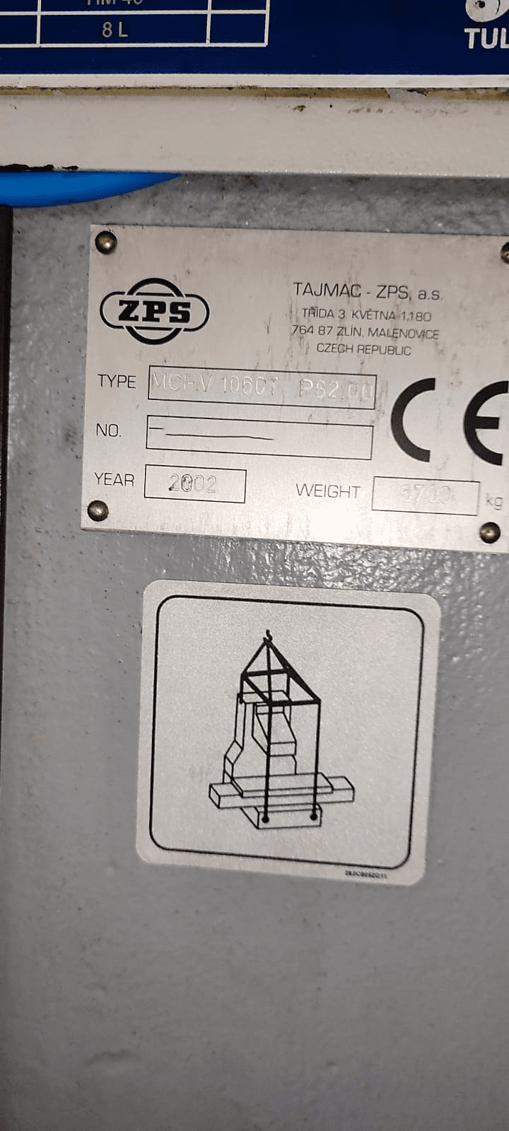 Used ZPS MCFV 1060 TREND - Vertical Machining Center - 2002